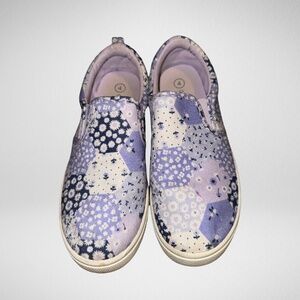 Cat & Jack Girls Purple Patterned Shoes - Size 4